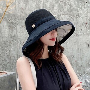 여성 버킷햇 양면 벙거지 여름 챙넓은 모자